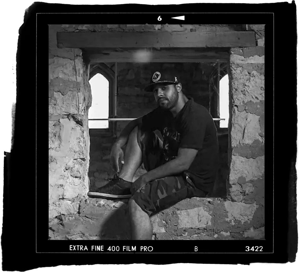 DestheProvider, black and white film portrait